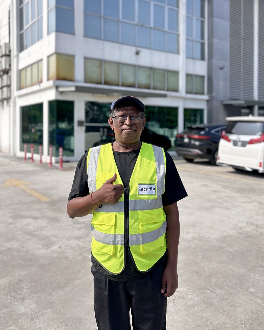 Sathival M Muniandy, Security Guard, Omega Health Products Sdn Bhd