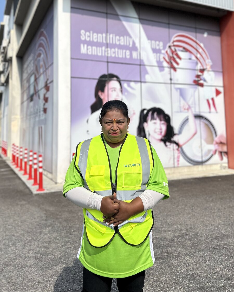 Santhy M Muniandy, Security Guard, Omega Health Products Sdn Bhd